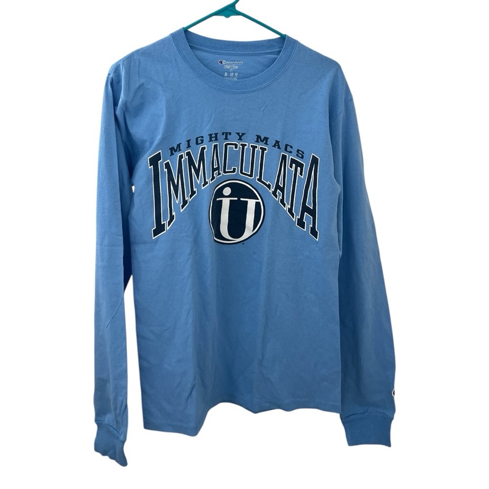 🔹CHAMPION: Women’s S, Immaculata University long sleeve t-shirt, preowned🔹